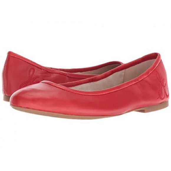Sam Edelman Floyd Nappa Flats in Red - Picture 2 of 5